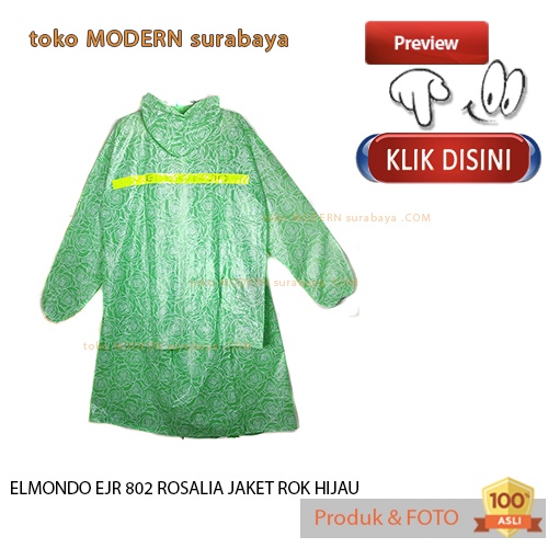 Jas Hujan wanita dewasa Jaket Rok PVC murah ELMONDO EJR 802 ROSALIA