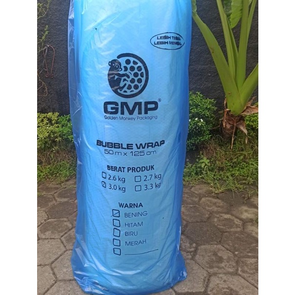 

bubble wrap plastik gelembung packing roll 50meter tinggi 125cm - GMP 3.0 Bening