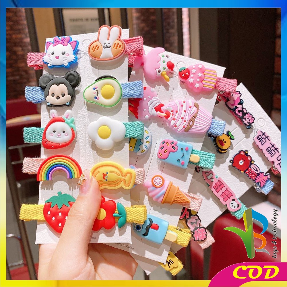 RB-C315 C316 Jepit Rambut Anak Perempuan 10PCS / SET - Jepitan Rambut Anak Motif Karakter Kartun Hair Clip Anak Cewek