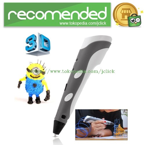 

3D Stereoscopic Printing Pen for 3D Drawing - White/Black