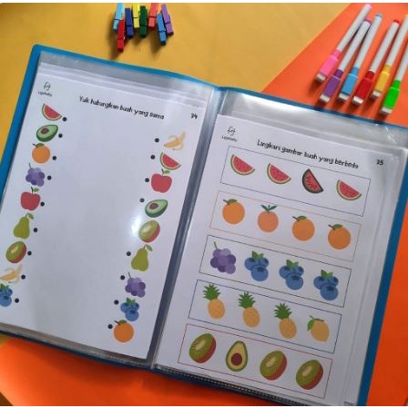 

BUKU AKTIVITAS ANAK PRA TK PAUD 2 3 4 5 tahun isi 40 lembar