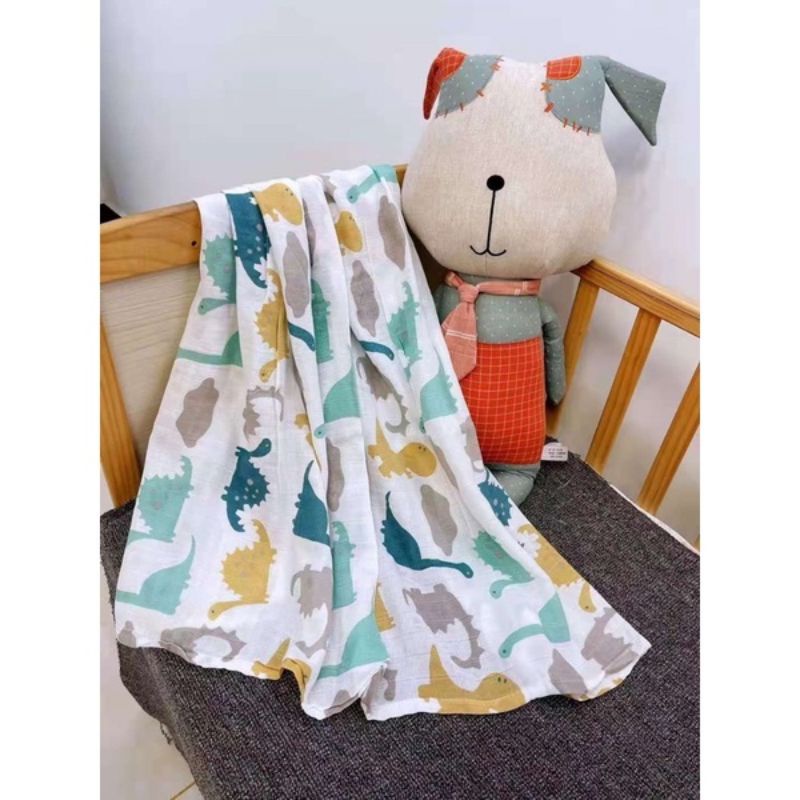 Leleoncare Kain Bedong Bayi Aneka Motif Swaddle Bedong Mix Bamboo Cotton - Leon Care Bedong Bayi Selimut Bayi - Leleon Care Selimut Bayi Premium