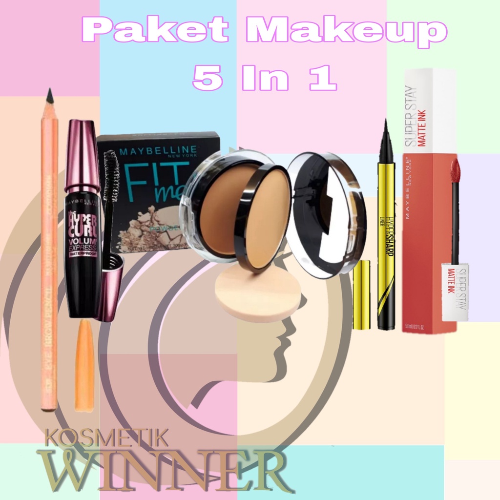 Paket Makeup Maybelline Fit Me Hemat Set 5 in 1