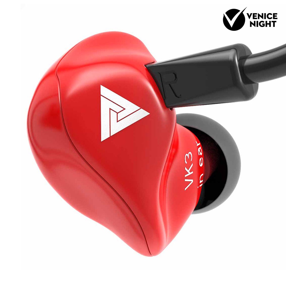 (VNEP) (Berkabel) QKZ VK3 Universal 3.5mm In-Ear Earphone HiFi Music Sport Headset dengan Mic