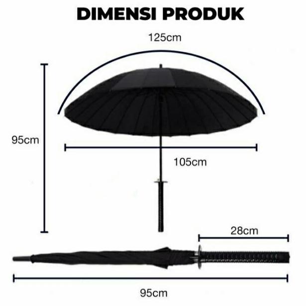 Payung Golf Besar Premium Payung Jumbo Payung Hujan Model SAMURAI