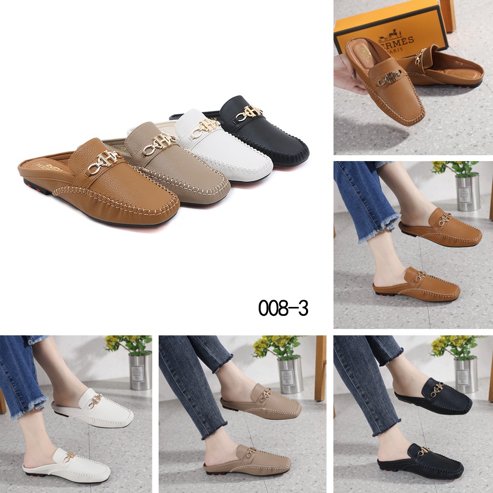 Flat Open Back Loafer 008-3