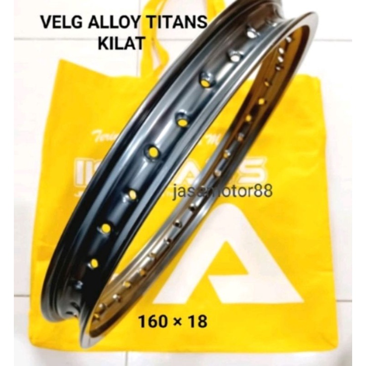 VELG LINGKAR TITANS ALLOY MODEL KILAT SIZE 18 160 WARNA TITANIUM HARGA SATUAN