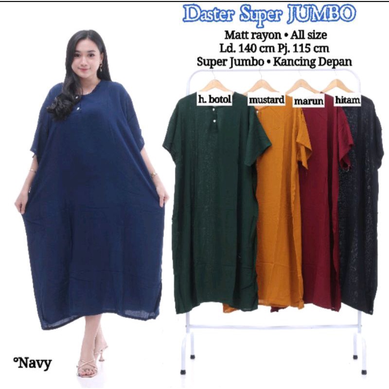 DASTER POLOS JUMBO LD140 || ada saku || Kancing depan DASTER BUSUI