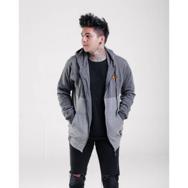 Jaket Sweater Hoodie Zipper Resletting Pria 2D Warna Original Distro Premium