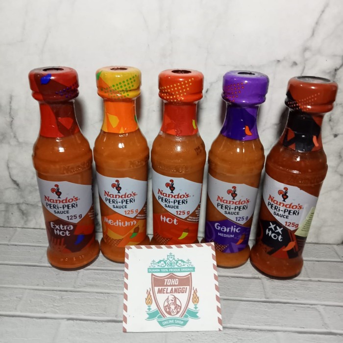 

NANDO'S NANDOS PERI PERI SAUCE MARINADE MEDIUM GARLIC HOT XX HOT