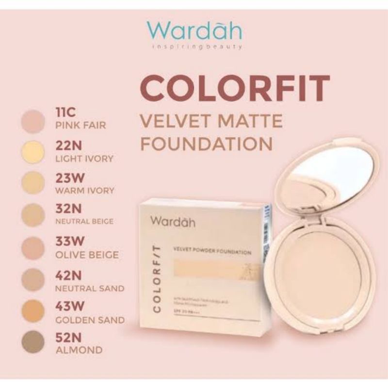 WARDAH COLORFIT VELVET POWDER FOUNDATION