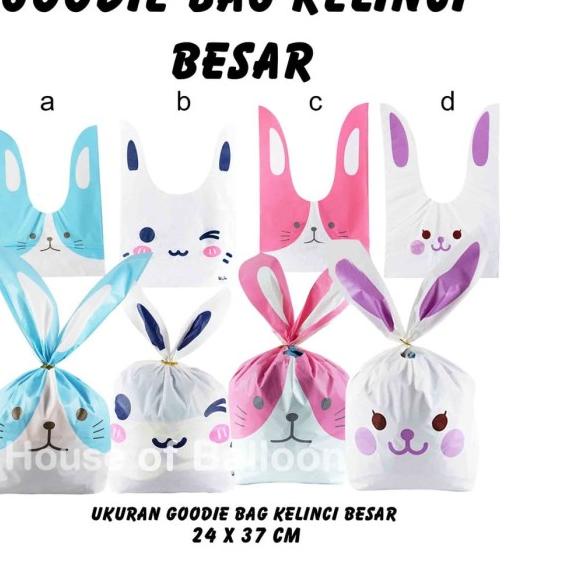 

Goodie Bag Kelinci Besar 24x37 cm - Cookie Bag (Food Grade) Per 50 Pcs