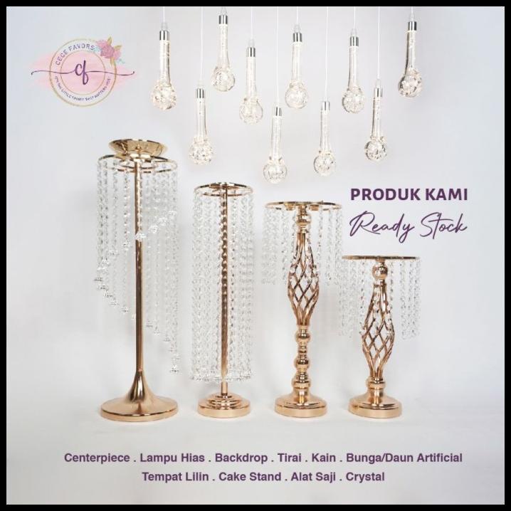 Kain Backdrop Taplak Meja Satin Rosette Decoration Cloth - Yellow Gold