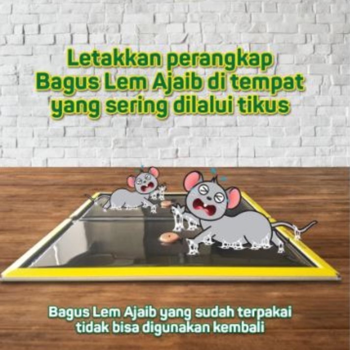 Lem Tikus Cap Gajah/Bagus Lem Ajaib Perangkap Tikus/ Lem Papan Perangkap Tikus/ Rat Glue Trap/ Lem Jebakan Tikus