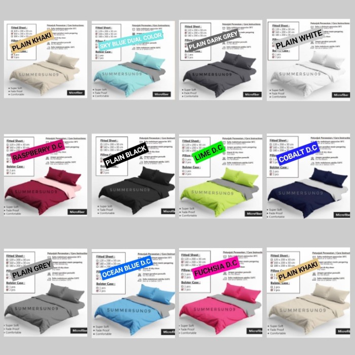 Sprei Kotak Terlaris/Kintakun Quality/Polos Premium/Custom/Murah/COD - polos, 90x200x20