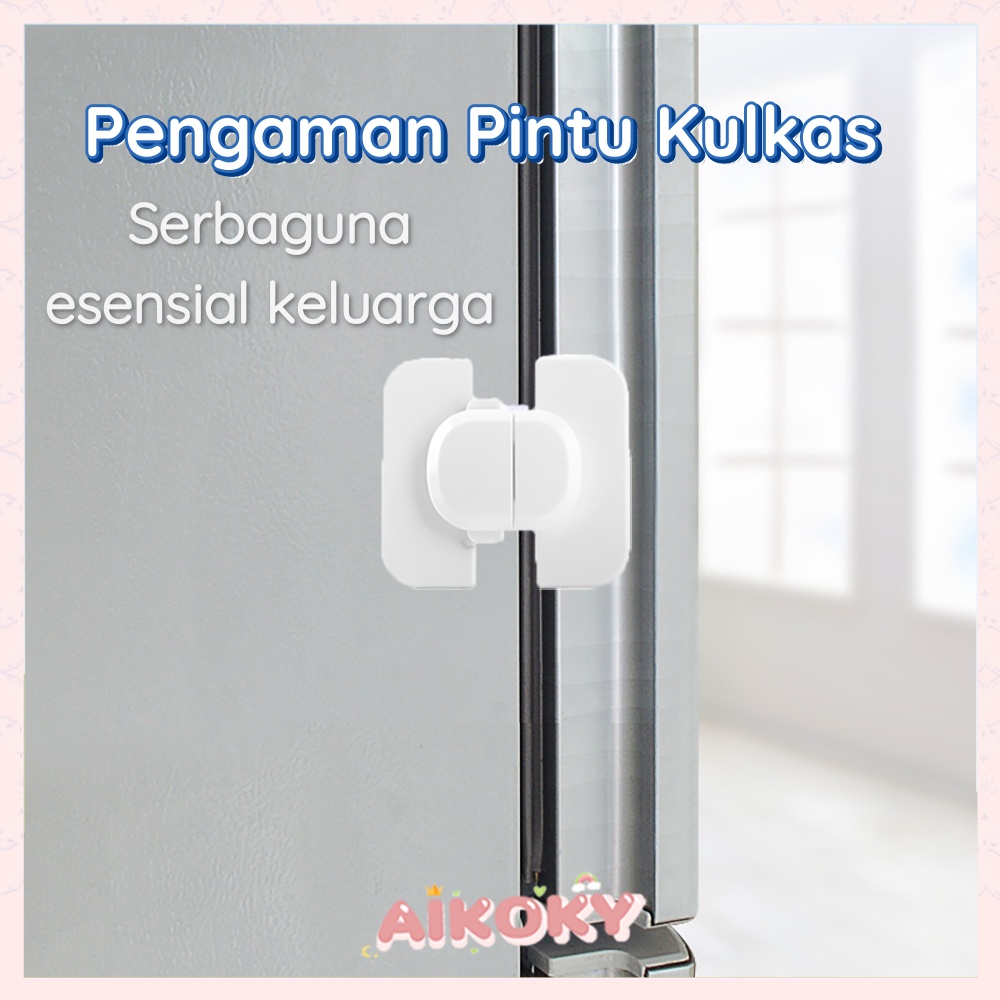 Aikoky Kunci Kulkas Pengaman Anak/Safety lock pintu kulkas/Kunci Lemari