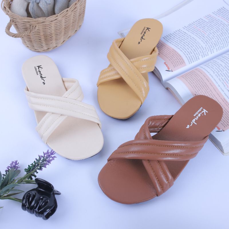 Sandal Wanita Terbaru Sandal silang wanita Sandal non slip sandal teplek wanita sandal anti licin sandal viral wanita sandal kokop wanita