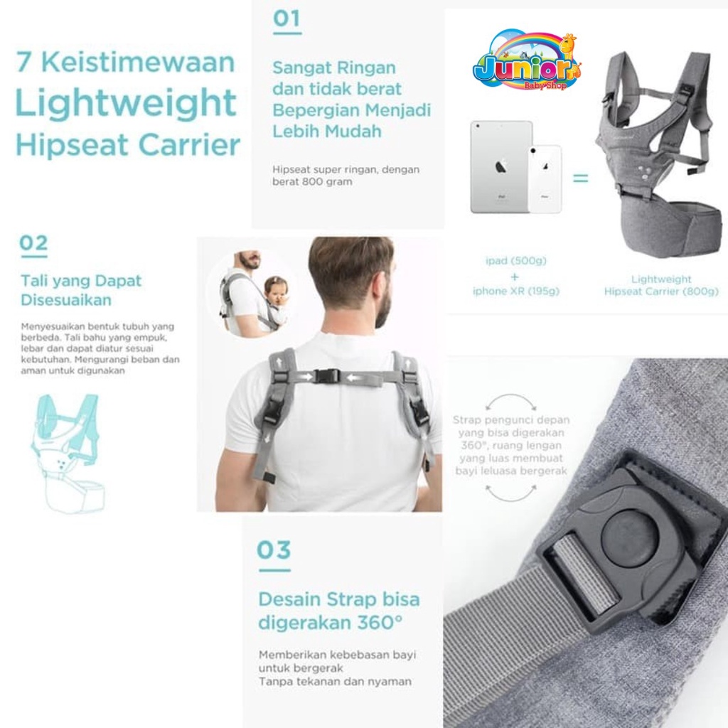 Mooimom Lightweight Hipseat Carrier