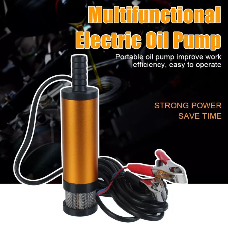 Nuansa - Pompa Minyak Celup DC 12V/24V Transfer Air Mini Oli Solar Air Submersible Portable Mobil Elektrik DC 12V 24V Diesel Pump