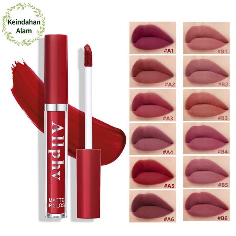 Allphv Matte Liquid Lip Gloss Lipstick Long-lasting Waterproof Pelembab Pigmentasi Tinggi Tahan Air Anti Lengket 12 Colors