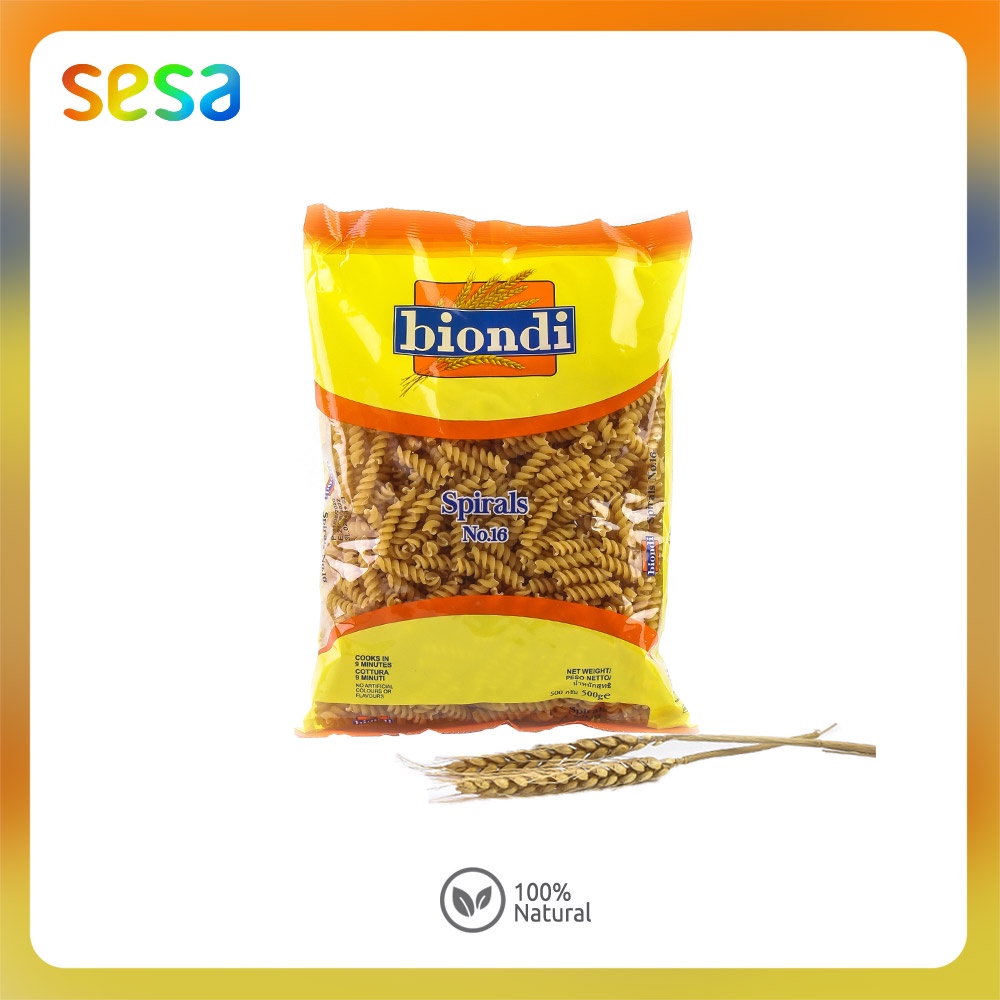 

BIONDI Pasta Spirals NO.16 500gr - 100% Gandum