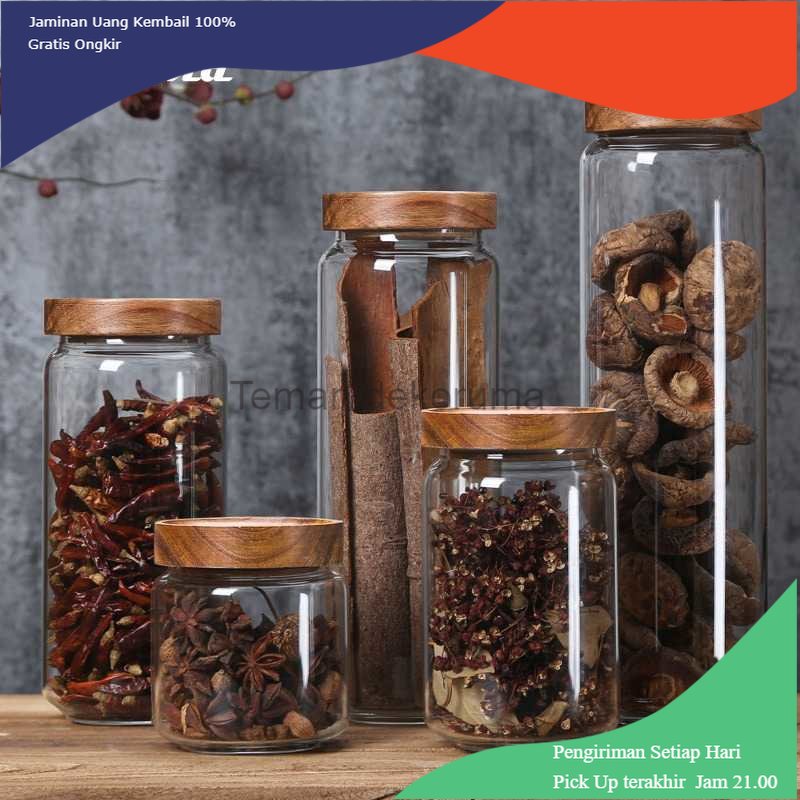 TD - PR Seluna Toples Kaca Penyimpanan Makanan Glass Storage Jar - FG02