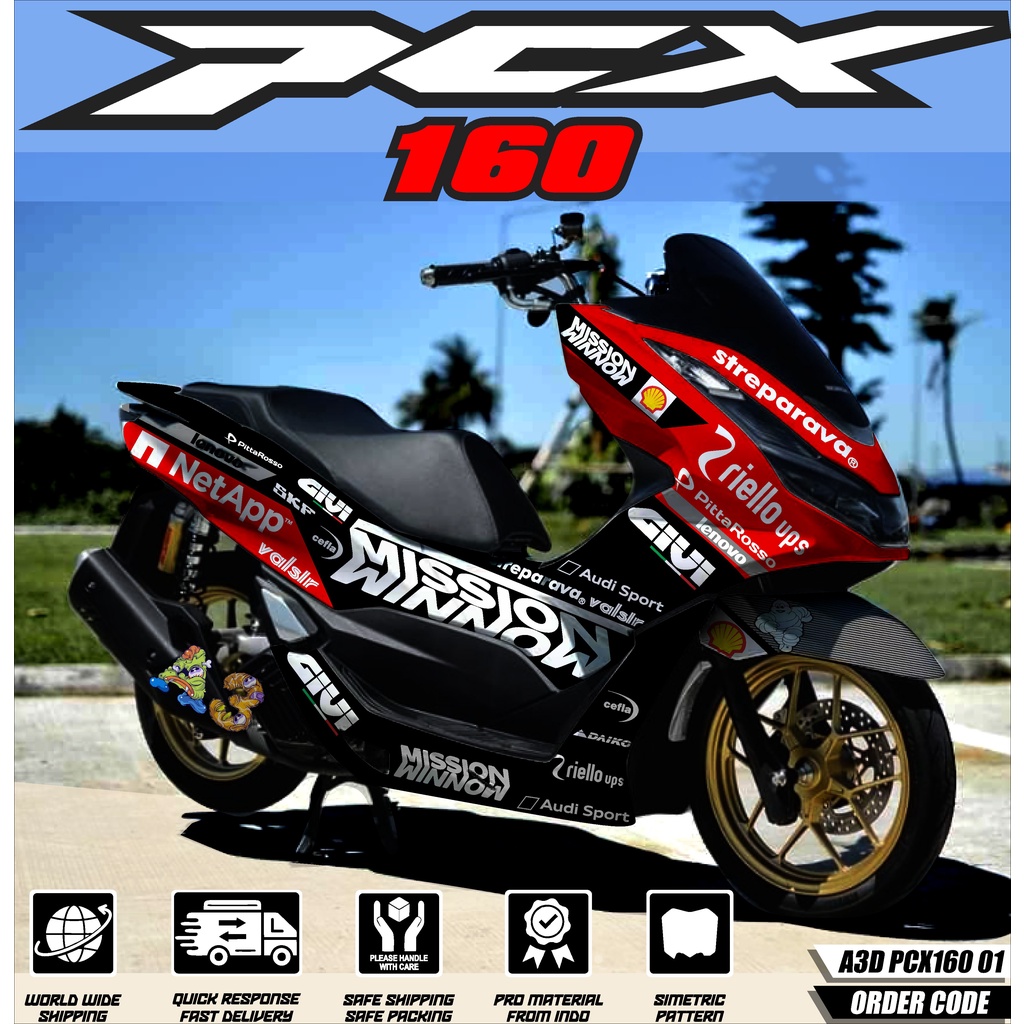 Decal Sticker PCX 160 2021 Fullbody - Dekal PCX 160 New Decal Sticker Honda PCX 160 2021 atriplegrap