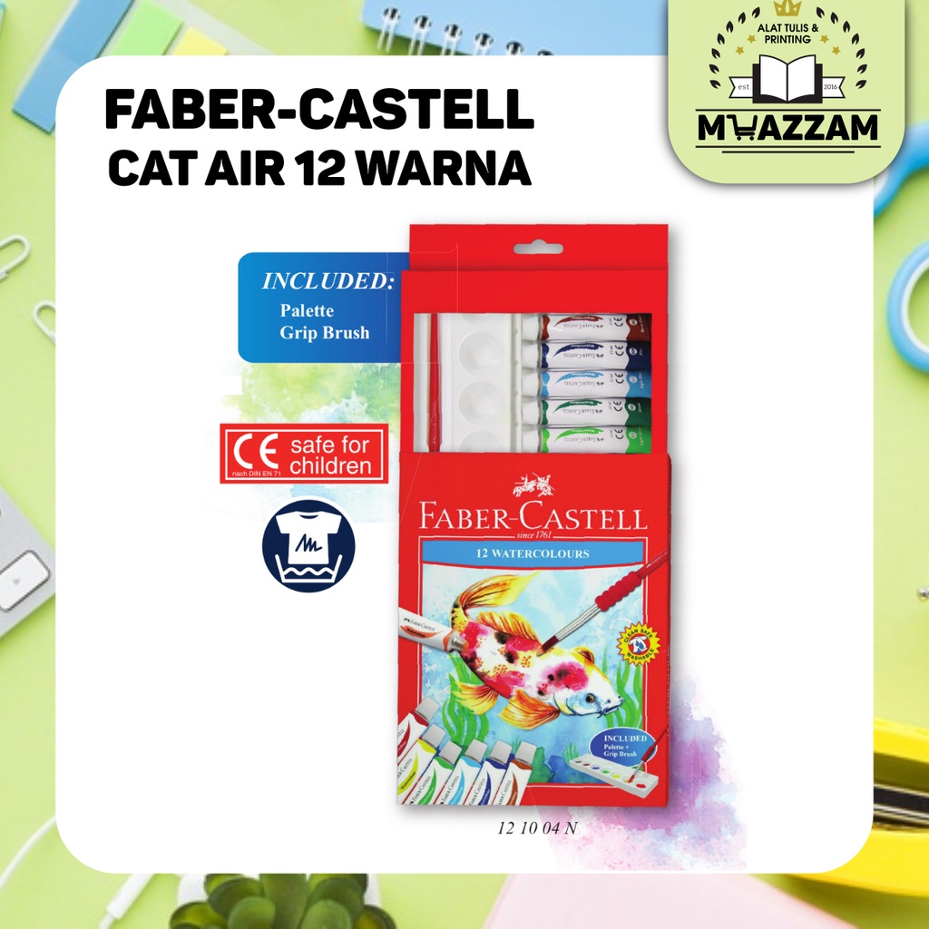 

Faber Castell Watercolour tube Cat Air 12 ml - 12 colours