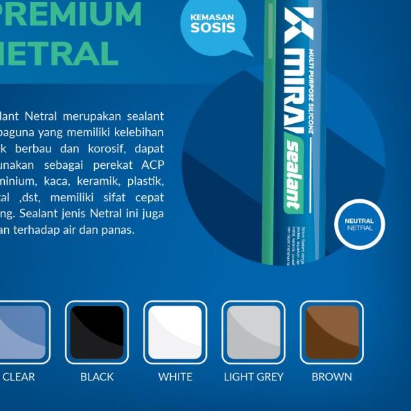

Mirai Sealant Premium Netral Silicone Serbaguna 600ml Sosis - White,SOSIS