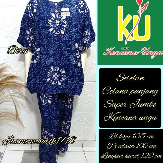 SETELAN JUMBO CELANA PANJANG KENCANA UNGU KUC