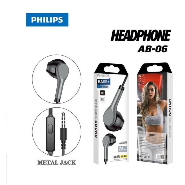 SULTAN NEW PROMO HEADSET PHILIPS SERI AB ~ PHILIPS AB-04/PHILIPS AB-05/SONY AB-06 STEREO EARPHONE SUPER BASS