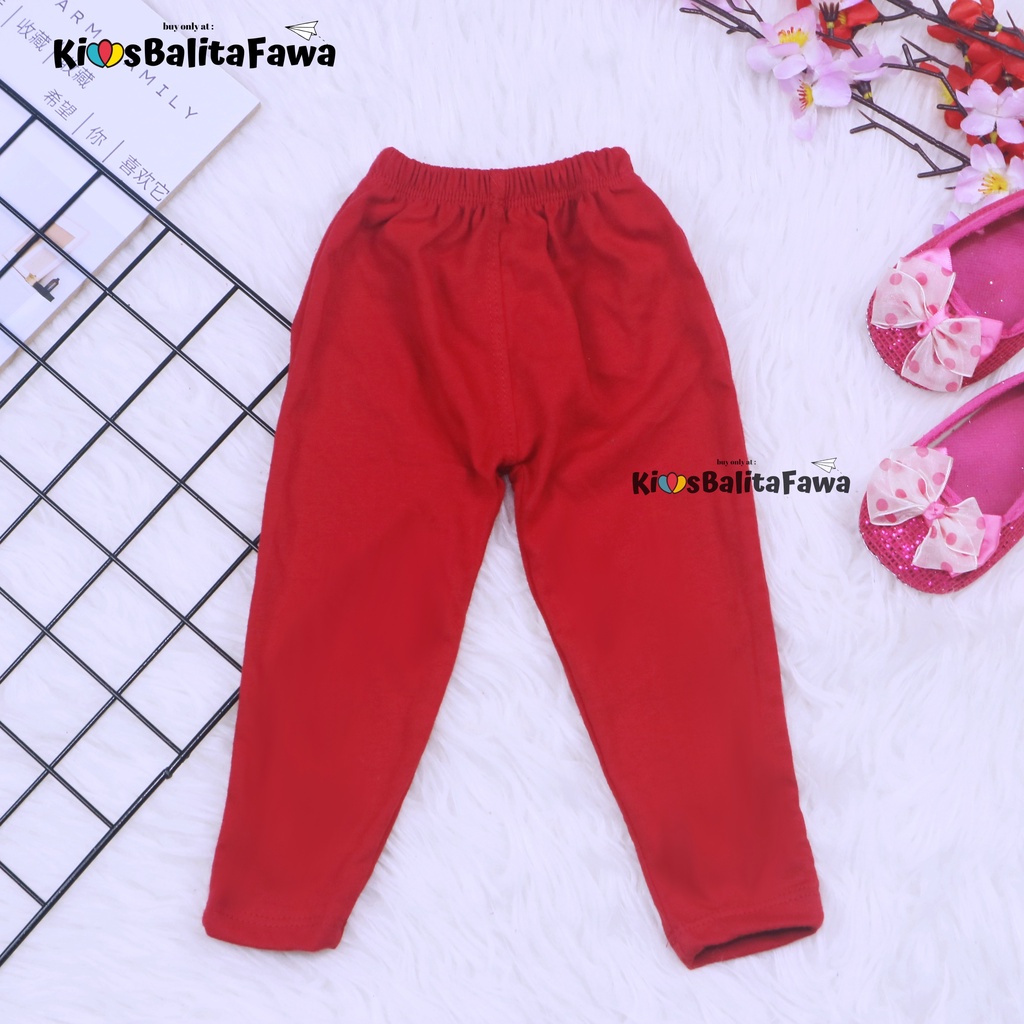 Jogger &amp; Legging Bayi-12 Tahun / CHRISTMAS Celana Merah Panjang Anak Perempuan Laki-Laki Warna Merah Lejing Laging Polos Natal Imlek Babycinnamon