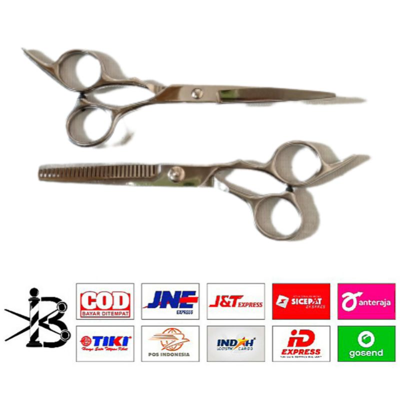 GUNTING POTONG RAMBUT SATU SET STAINLESS Alat Salon, Pangkas rambut dan Barbershop