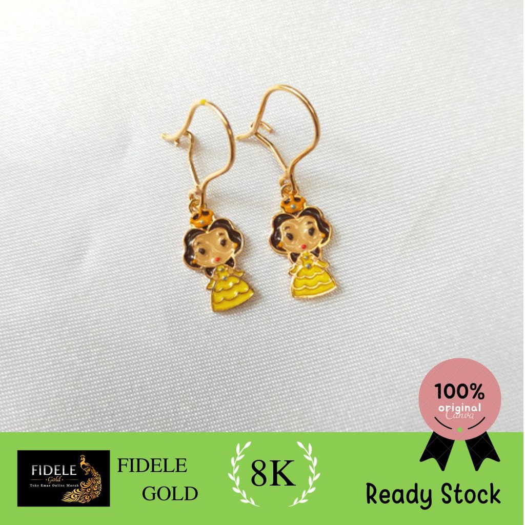 Anting Belle Anting Princess Anting Emas Asli Kadar Muda 375