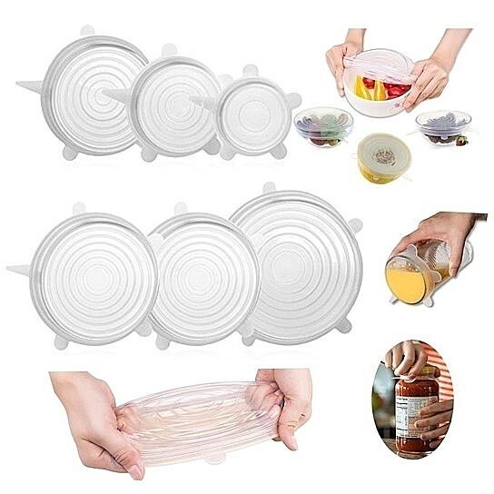 IKILOSHOP Fresh Food Silikon Cover Makanan Tetap Awet Anti Tumpah 6 in 1