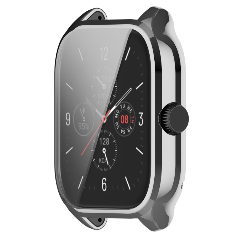 Btsg Soft Clear Frame Housing Glass+Cover Film Cases Kompatibel Untuk Gtr4 Smartwatch Screen Bumper-Shell Protector-Shock