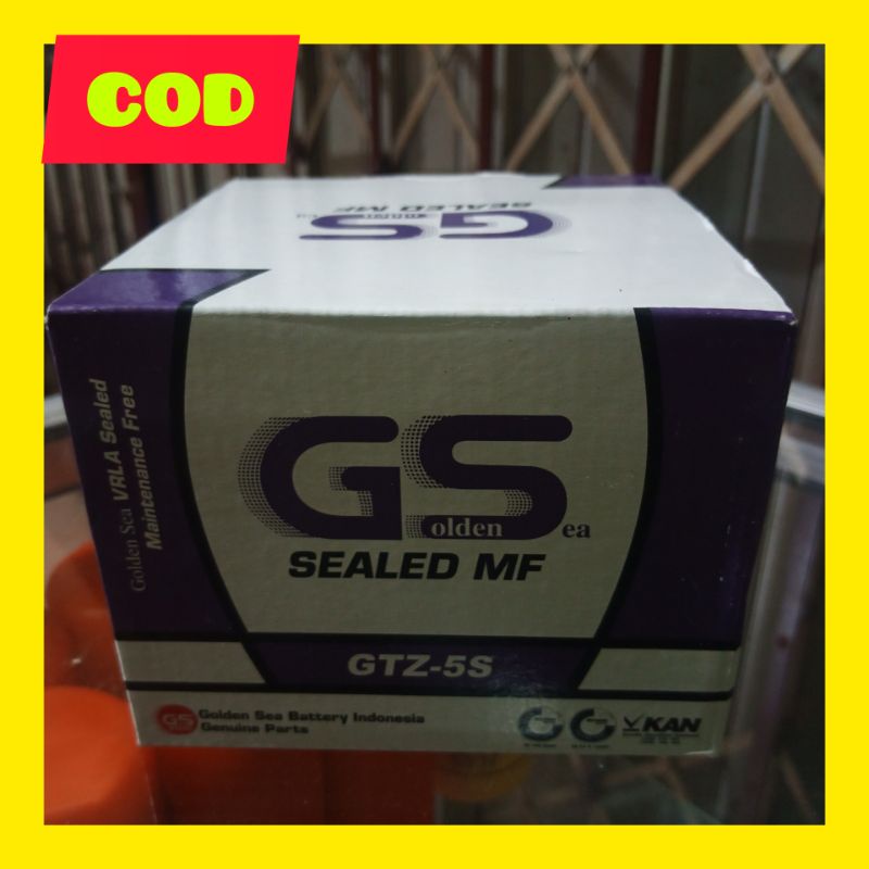 AKI ACCU MOTOR GTZ5S GTZ 5S GTZ5S KERING MAINTENANCE FREE GS GOlLDEN STAR HONDA BEAT VARIO SCOOPY RE