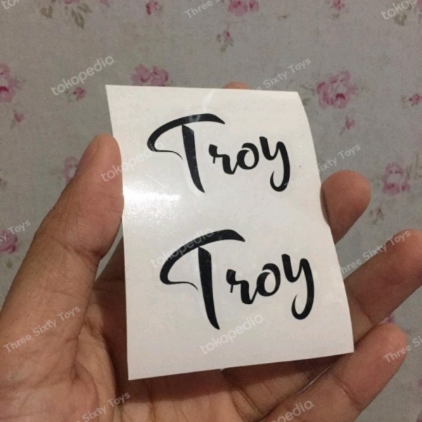 Promo CUTTING STICKER FRAME SEPEDA ELEMENT LOGO TROY DESTROYERS - Hitam Berkualitas