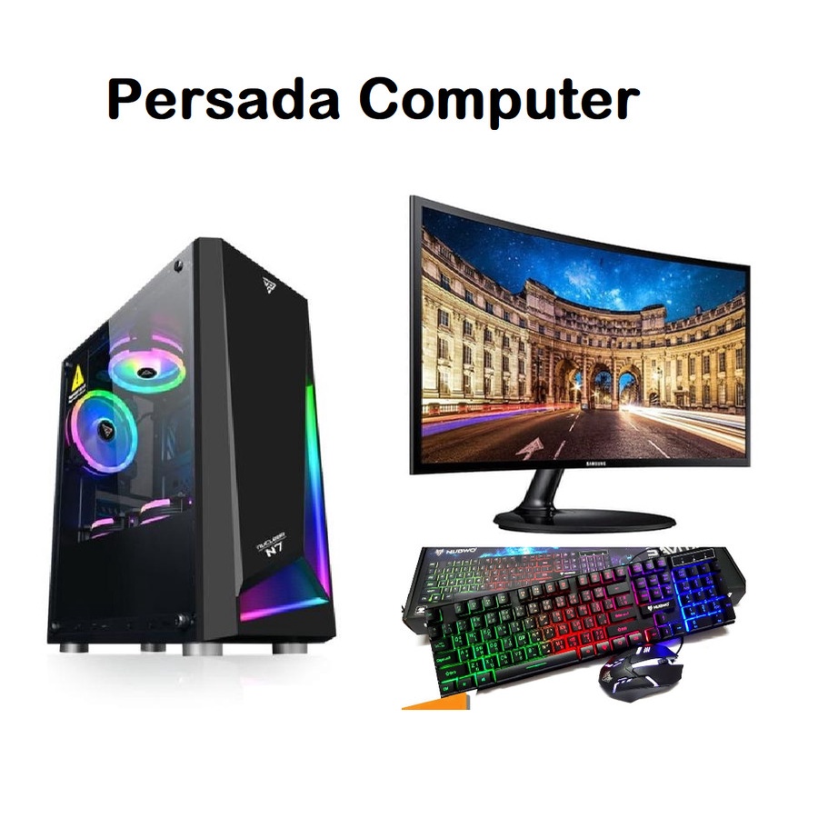 FullSet PC Rakitan Core i7 4790 I 16GB I GTX 1650 4G I SSD I LED 24&quot; I Desain,Video Editing &amp; Games