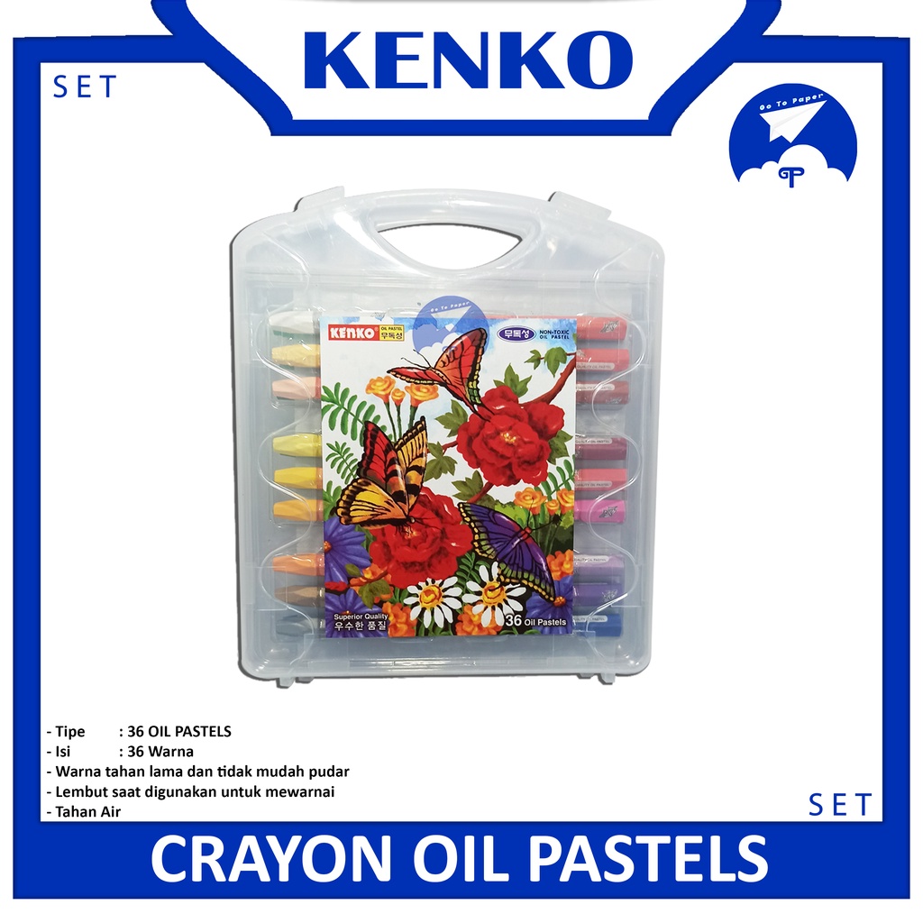 

KENKO - Jual Crayon Oil Pastel 36 Color PP Case - Garden - Set