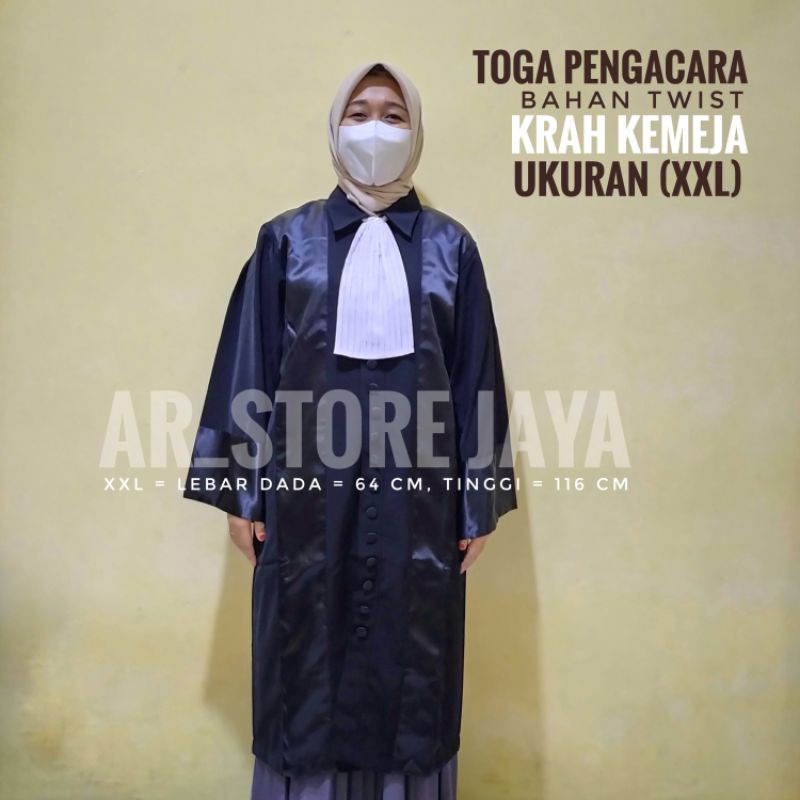 toga pengacara jaksa advokat bahan twist ukuran XXL