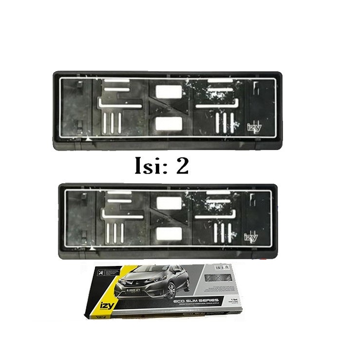 Cover Tatakan Dudukan Plat Nomor Mobil Izy Eco Slim Series Akrilik