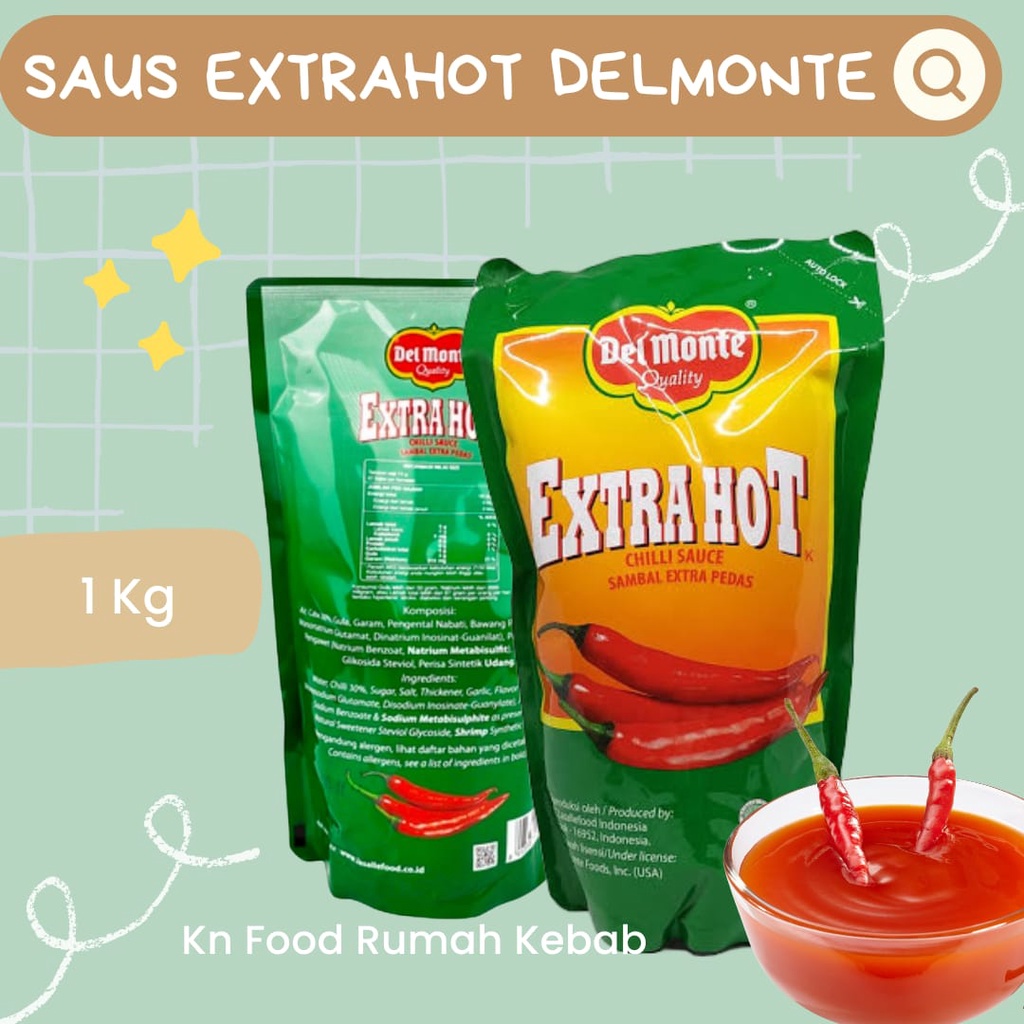 Saos sambal Delmonte extra hot - Saus Sambal Delmonte Extra hot 1 kg