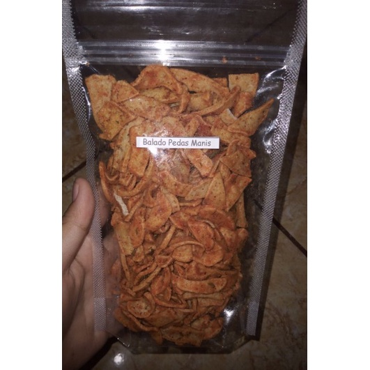 

Basreng Balado Pedes Manis, Original & Pedas Daun Jeruk