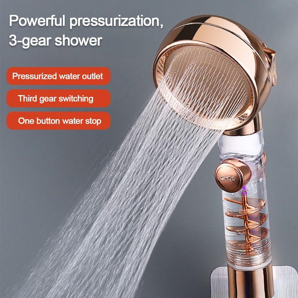 Populer Kepala Shower Adjustable Turbocharged Nozzle Hemat Air Tekanan Tinggi