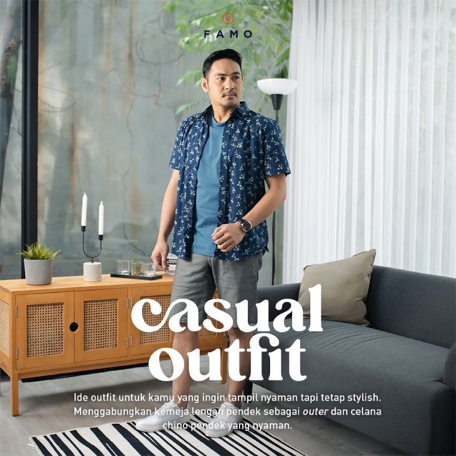 Celana pendek FAMO Original Terbaru Casual Short pants