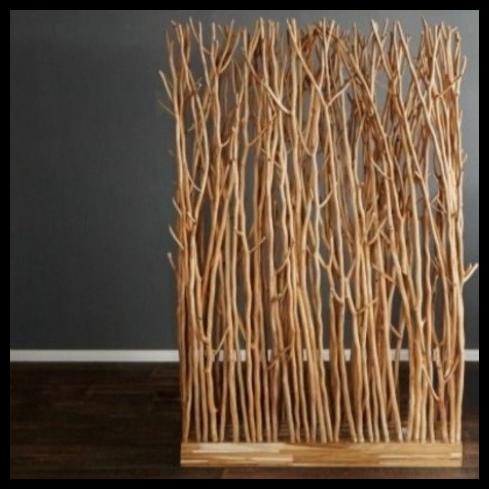 Promo Pesanan Partisi Penyekat Ruangan Ranting Kayu Jati Sketsel