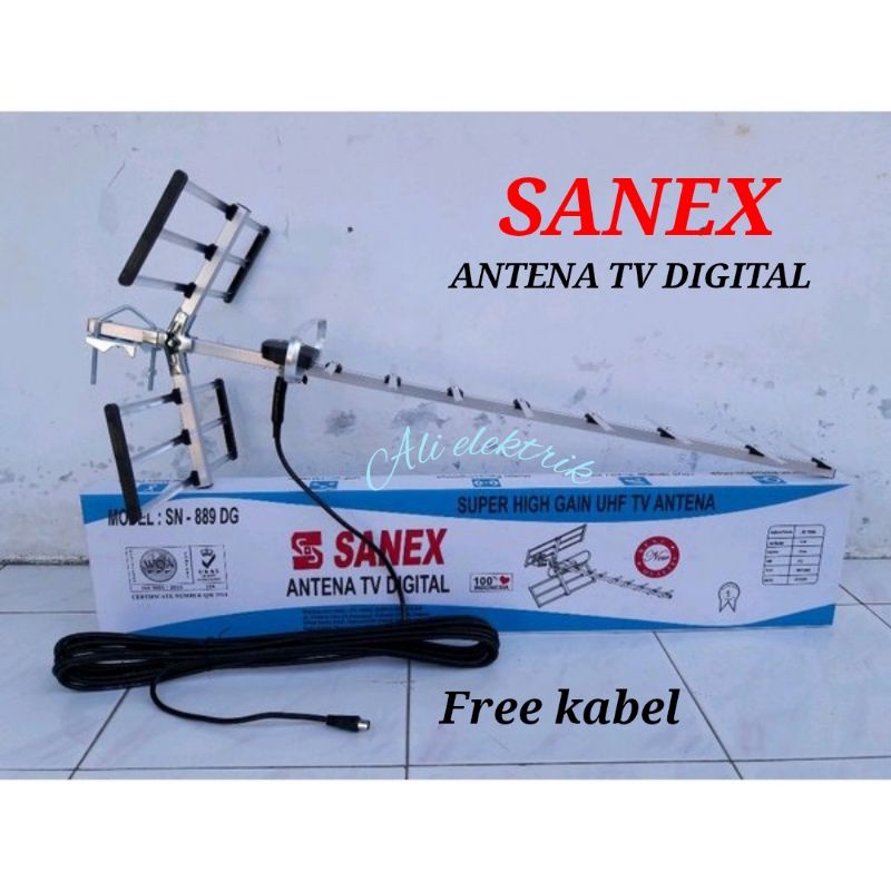 Antena TV Digital Sanex SN 889 DG / SN-889 DG FREE KABEL 10METER Antena TV Digital Sanex Outdoor