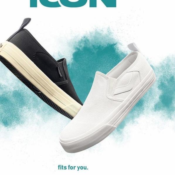 Sepatu Ventela Slip On Icon 100% Original - Hitam, 37