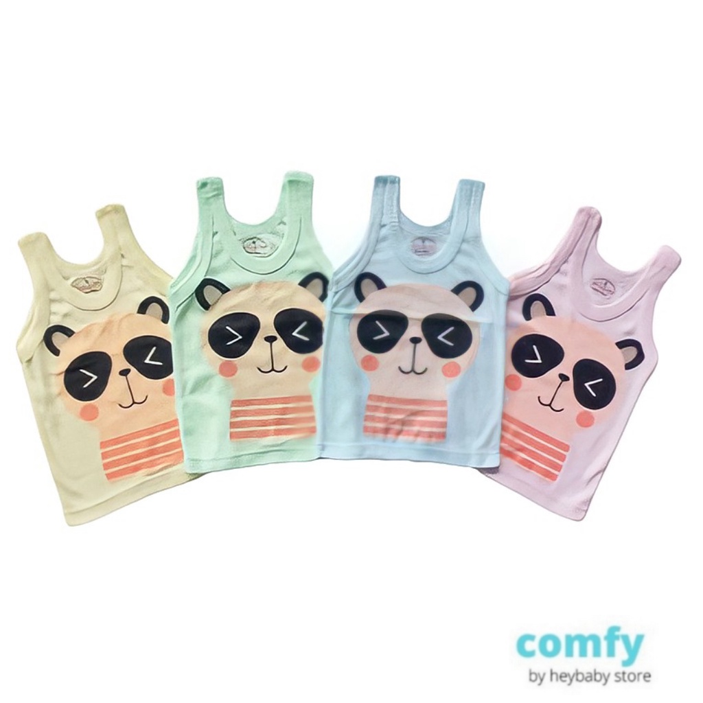 stoberi baby - KAOS SINGLET MOTIF WARNA ANAK kaos dalam oblong anak laki2 dan perempuan newborn-3thn part2